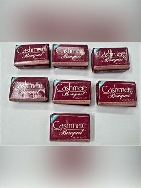Vintage Cashmere Bouquet Bar Soap Lot of 7 with Moisturizers Mild Skin Care NOS